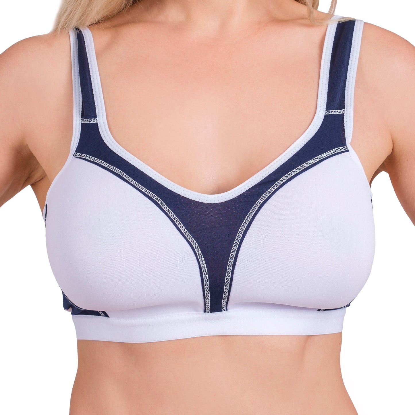 High-Performance Sports Bra – Red/Black & Navy/White - Hazel Textile