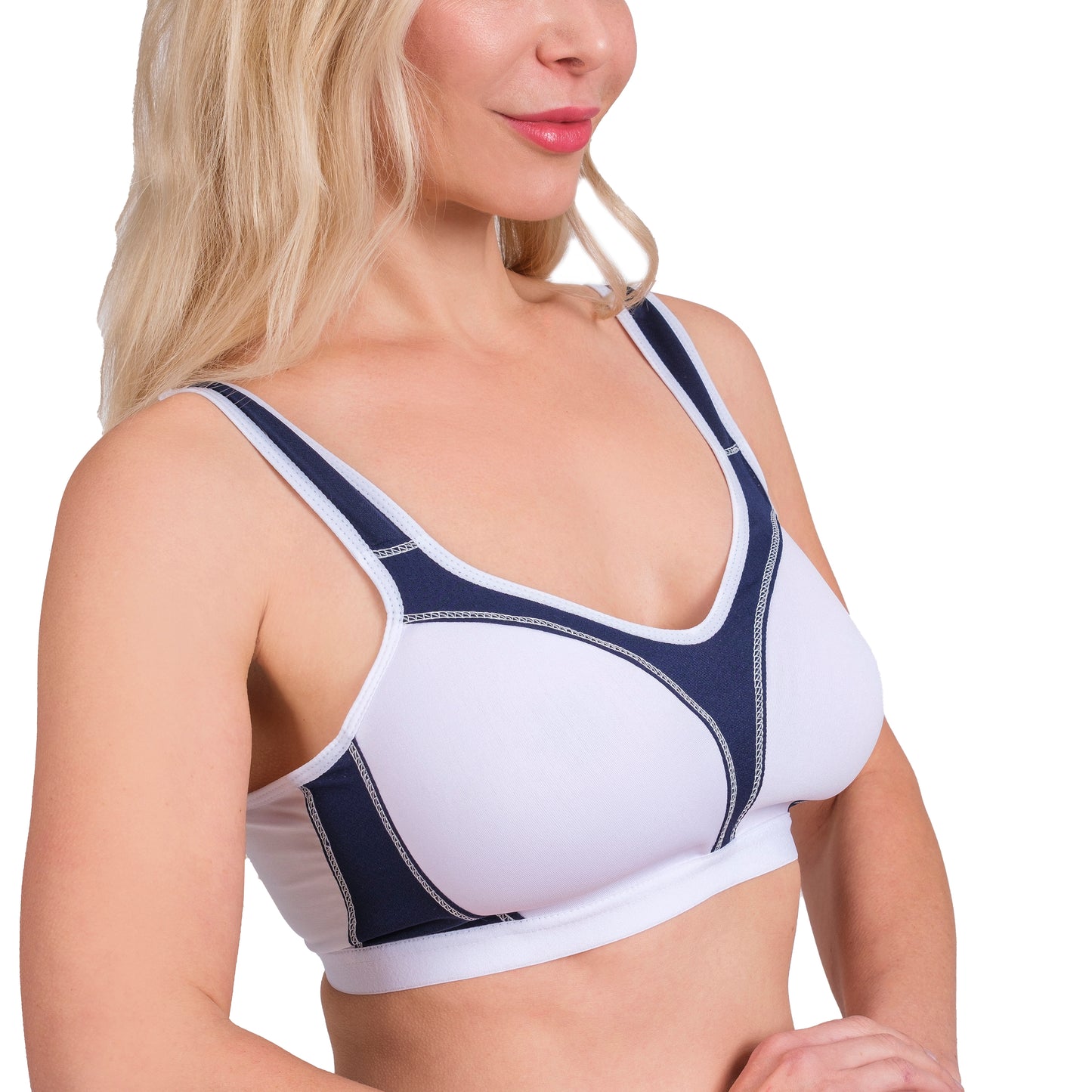 High-Performance Sports Bra – Red/Black & Navy/White - Hazel Textile