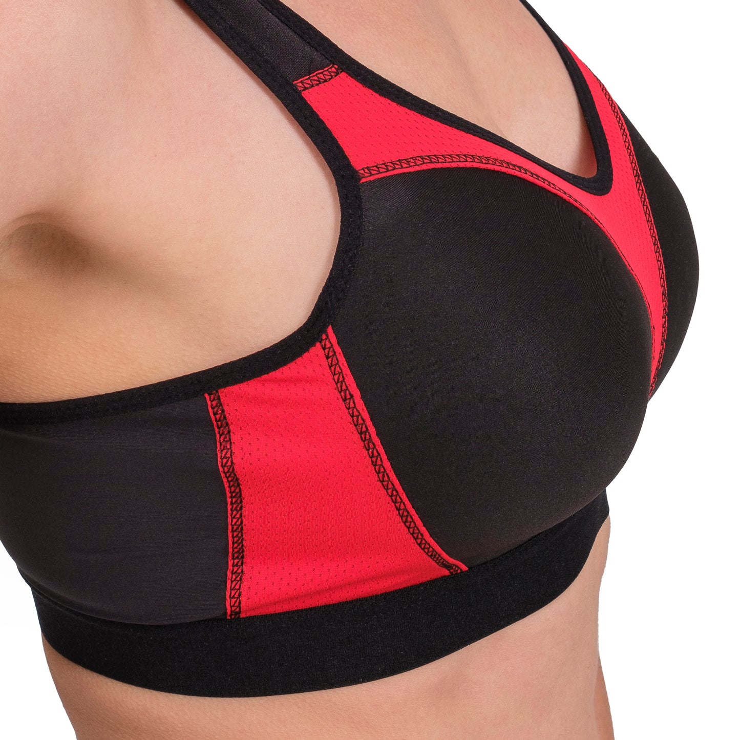 High-Performance Sports Bra – Red/Black & Navy/White - Hazel Textile