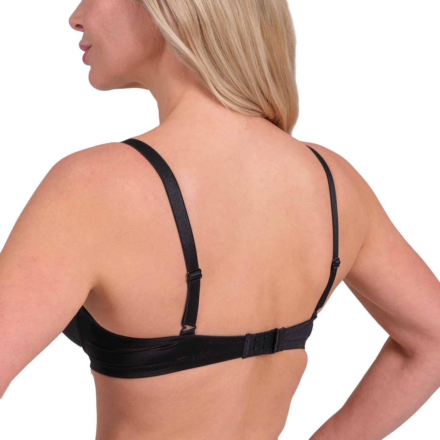 Elegant Lace Full-Support Bra – Black, Skin & Mink - Hazel Textile