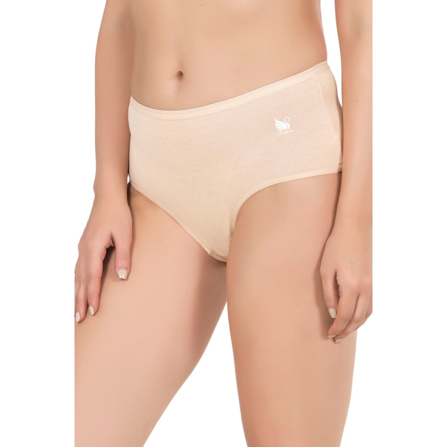 Women’s High-Waist Modal Cotton Panties – 3-Pack Seamless, Breathable, Full-Coverage Briefs (Black, Skin, White)