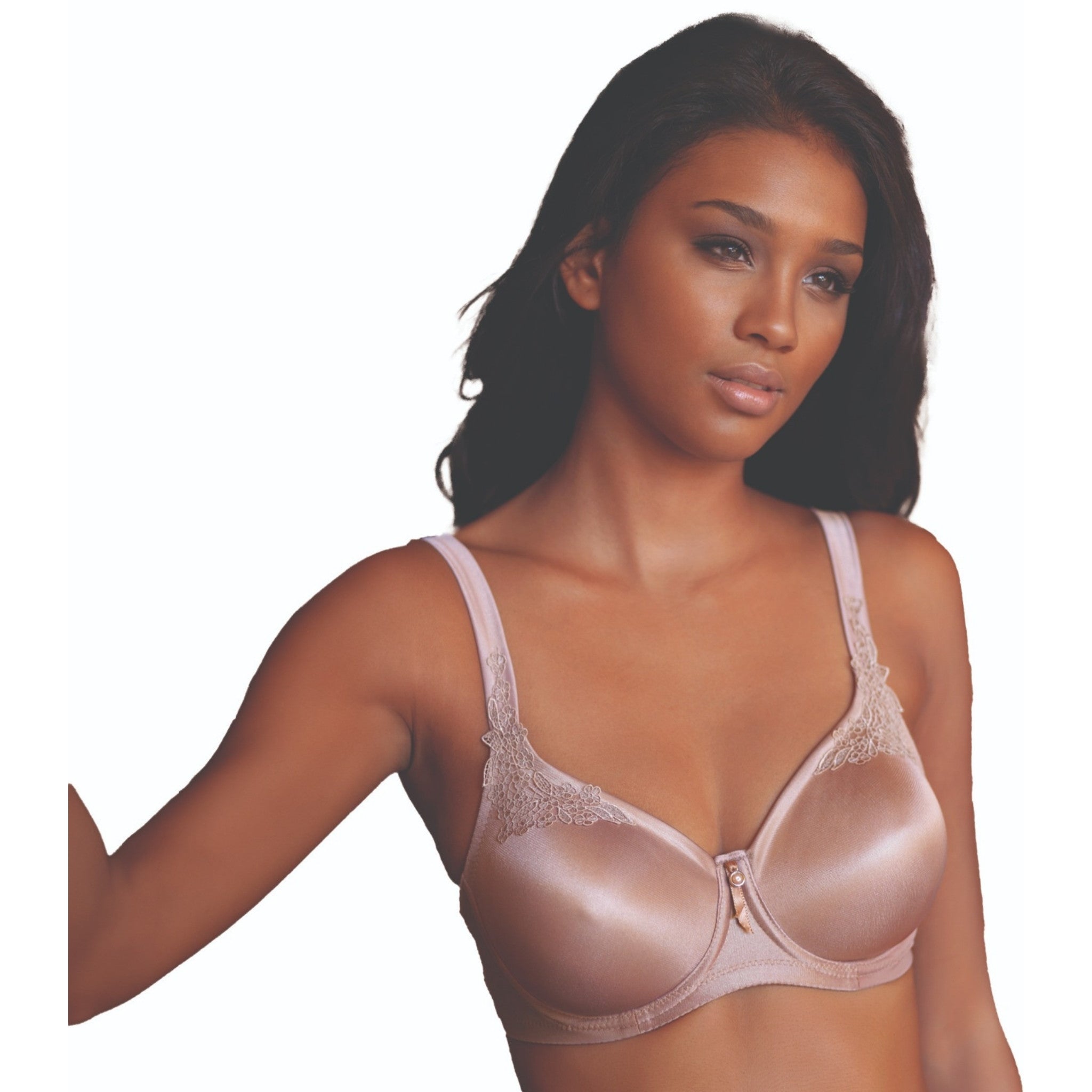 Lace Full-Coverage Support Bra – Elegant, Adjustable & Breathable Underwire Lingerie (Black, Skin, Mink) - Hazel Textile