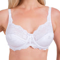 Lace Full-Coverage Underwire Bra – Adjustable Straps, Breathable Fabric & Elegant Everyday Support (White, Skin, Black) - Hazel Textile