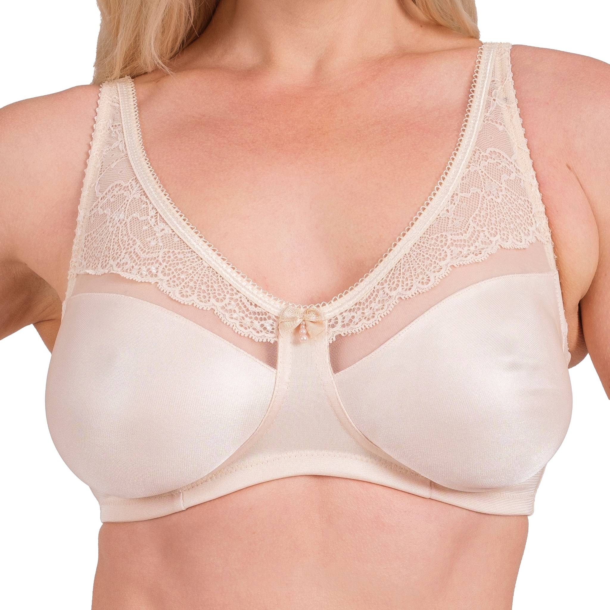Wireless Full-Coverage Lace Bra – Lightweight, Breathable & Soft Support for Daily Comfort (White, Black, Skin) - Hazel Textile