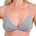 Wire-Free Cotton Triangle Bra – Soft, Lightweight & Breathable Bralette for Daily Comfort (Black, Nude, Grey) - Hazel Textile