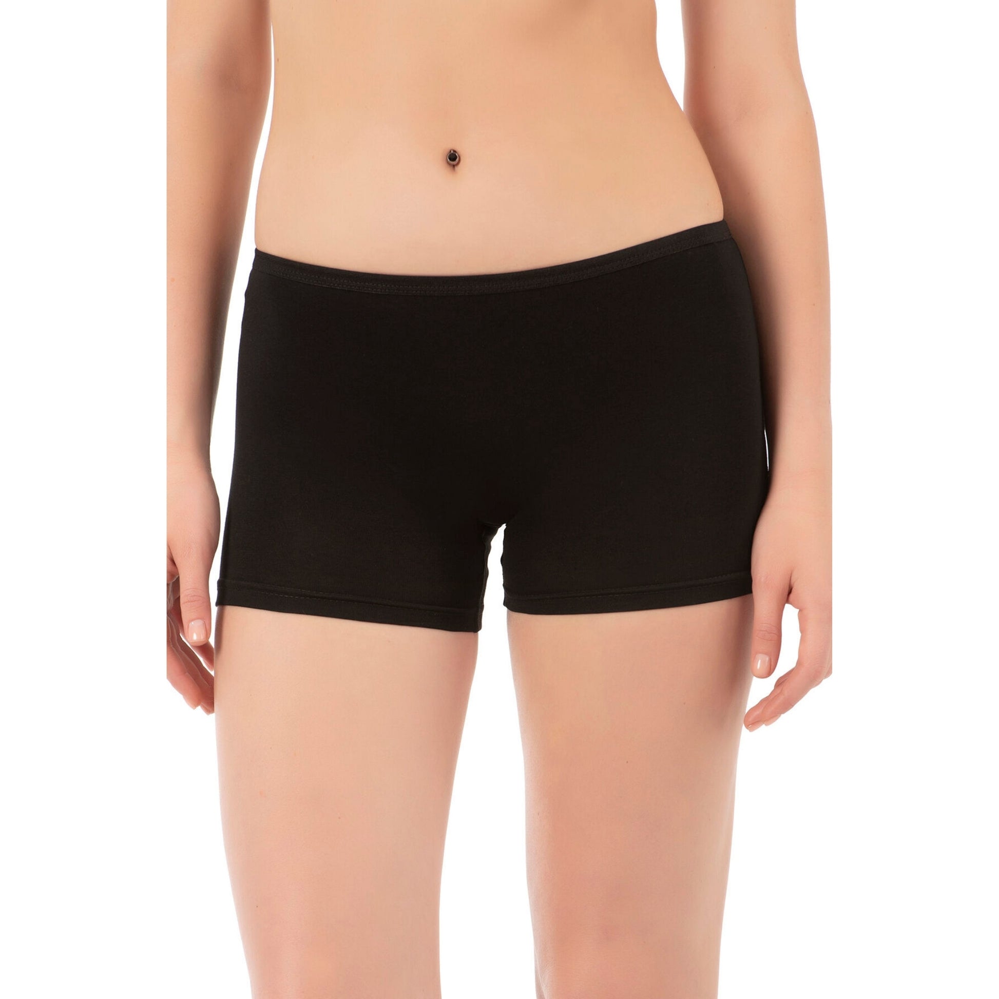 Women's Cotton Boxer Briefs 3-Pack – White, Nude & Black | Soft, Breathable, Full-Coverage Underwear - Hazel Textile