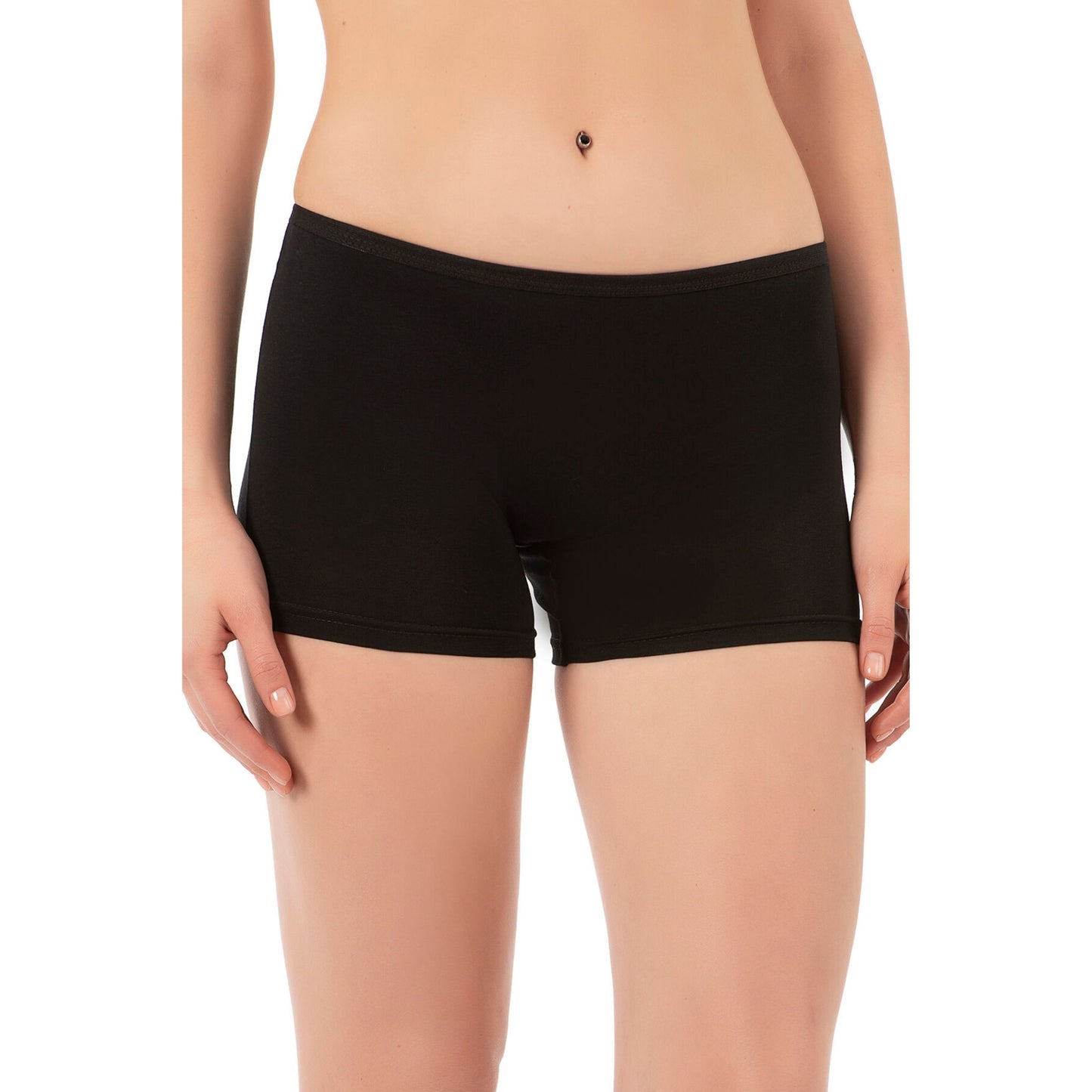 Women's Cotton Boxer Briefs 3-Pack – White, Nude & Black | Soft, Breathable, Full-Coverage Underwear - Hazel Textile