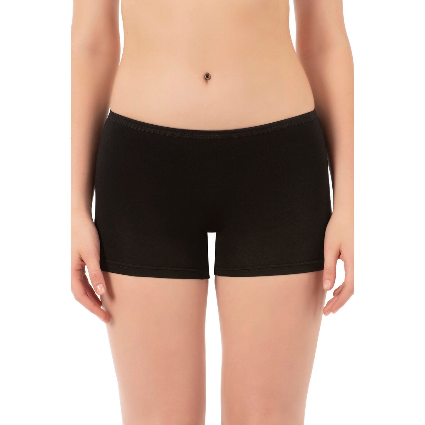 Women's Cotton Boxer Briefs 3-Pack – White, Nude & Black | Soft, Breathable, Full-Coverage Underwear - Hazel Textile