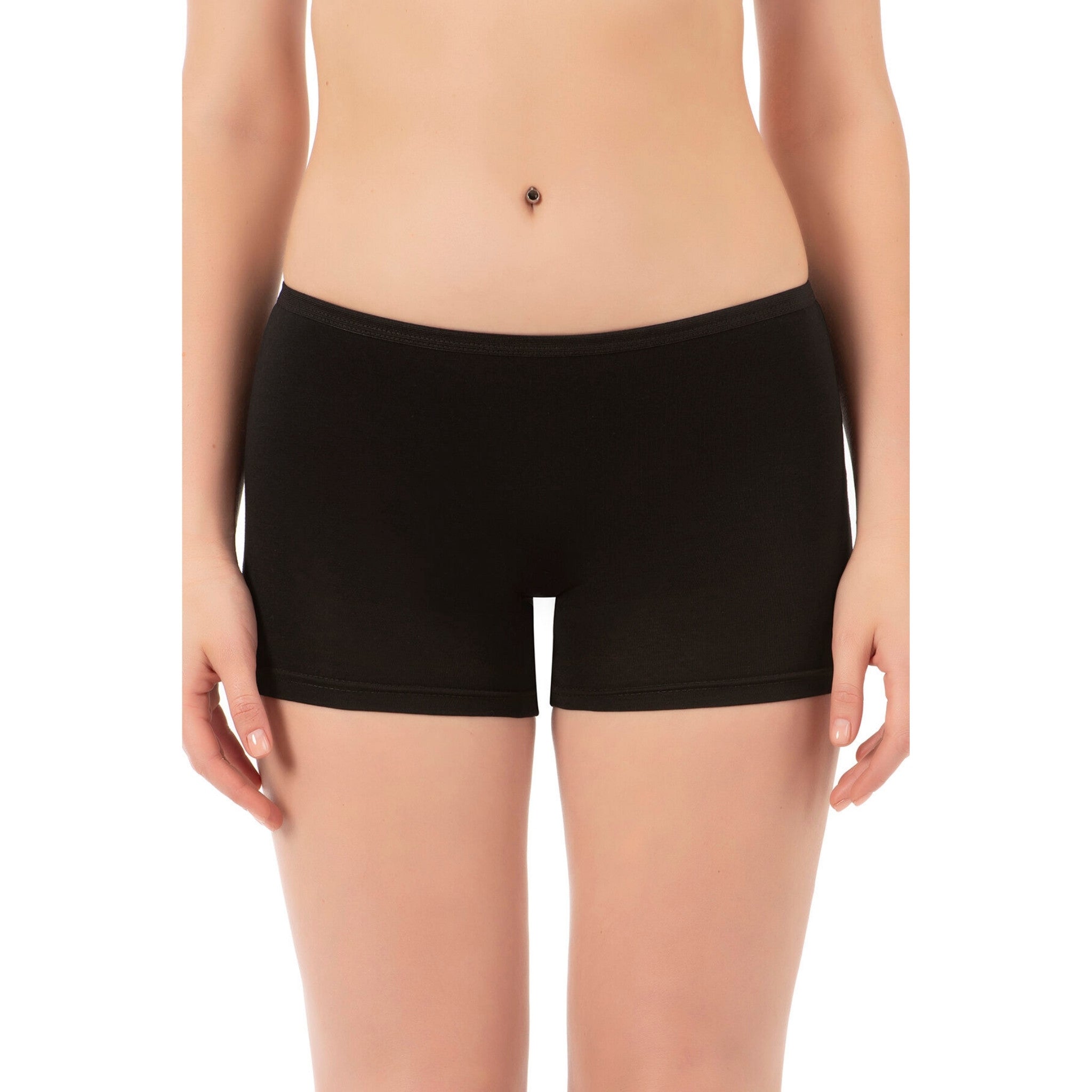 Women's Cotton Boxer Briefs 3-Pack – White, Nude & Black | Soft, Breathable, Full-Coverage Underwear - Hazel Textile