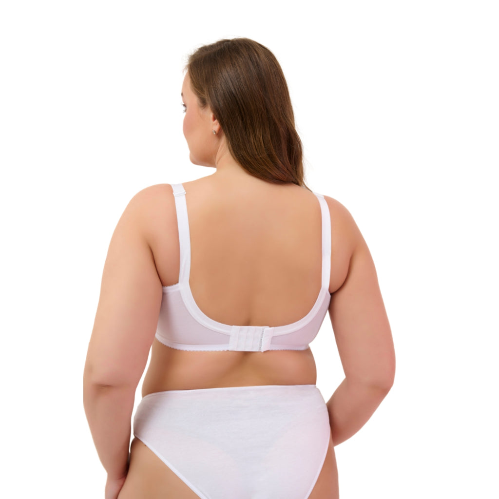 Full-Coverage Lace Bra for Women – Adjustable Straps, Wireless Support & Breathable Everyday Fit - Hazel Textile