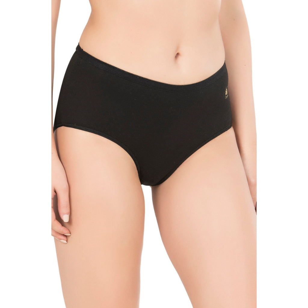 Women’s High-Waist Modal Cotton Panties – 3-Pack Seamless, Breathable, Full-Coverage Briefs (Black, Skin, White) - Hazel Textile