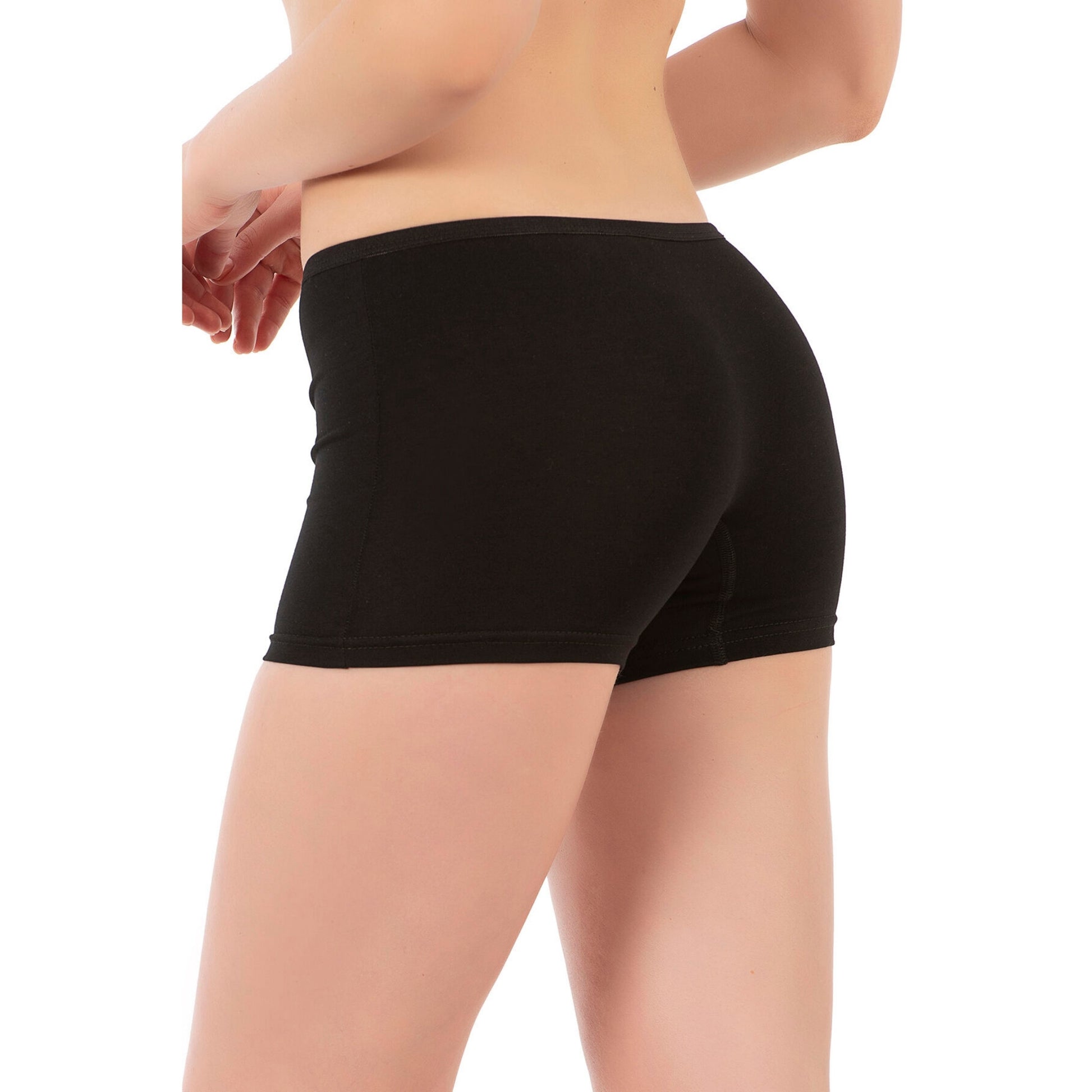 Women's Cotton Boxer Briefs 3-Pack – White, Nude & Black | Soft, Breathable, Full-Coverage Underwear - Hazel Textile