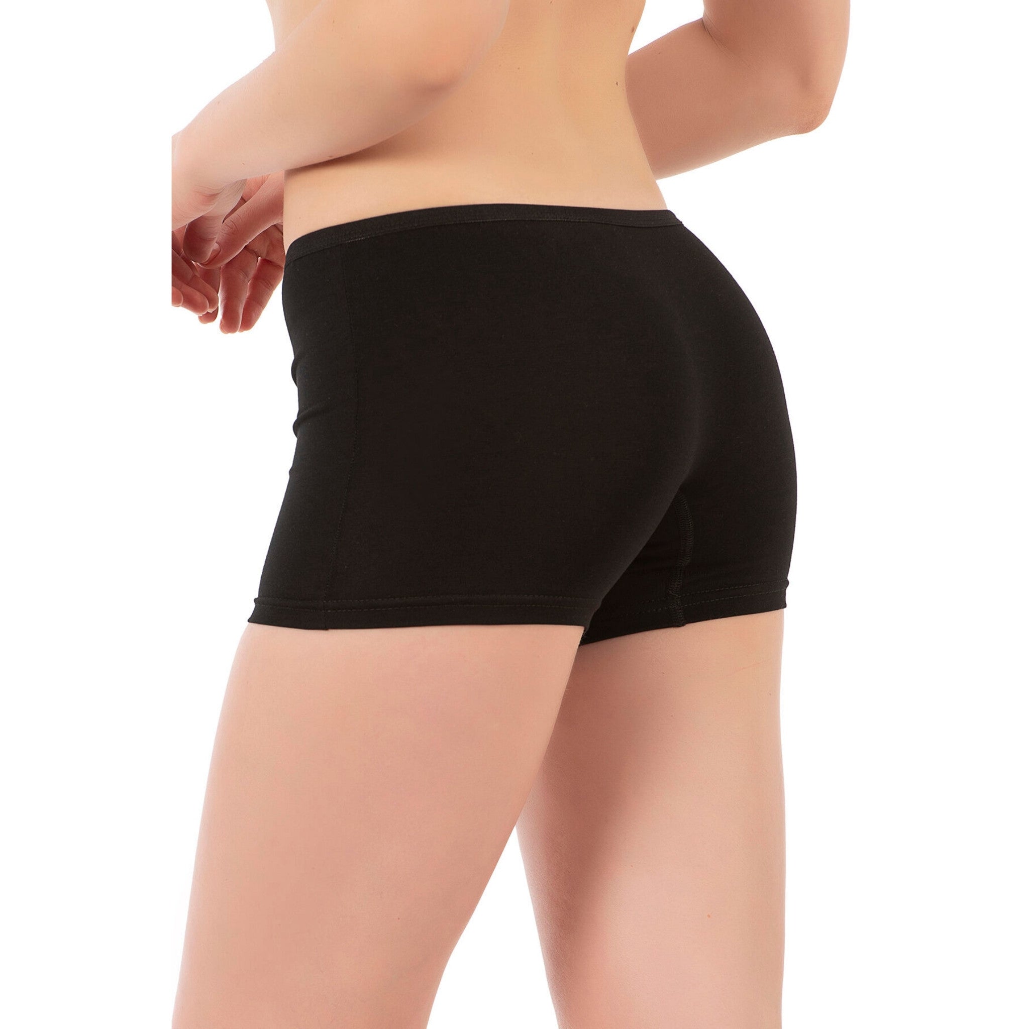 Women's Cotton Boxer Briefs 3-Pack – White, Nude & Black | Soft, Breathable, Full-Coverage Underwear - Hazel Textile