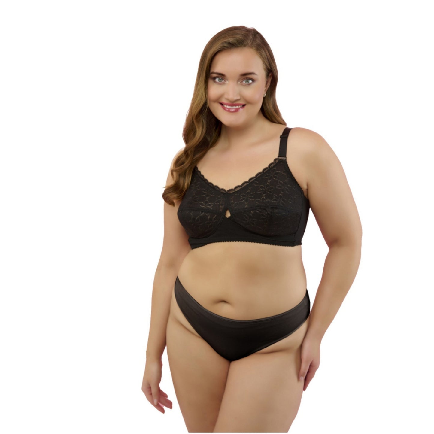 Full-Coverage Lace Bra for Women – Adjustable Straps, Wireless Support & Breathable Everyday Fit - Hazel Textile