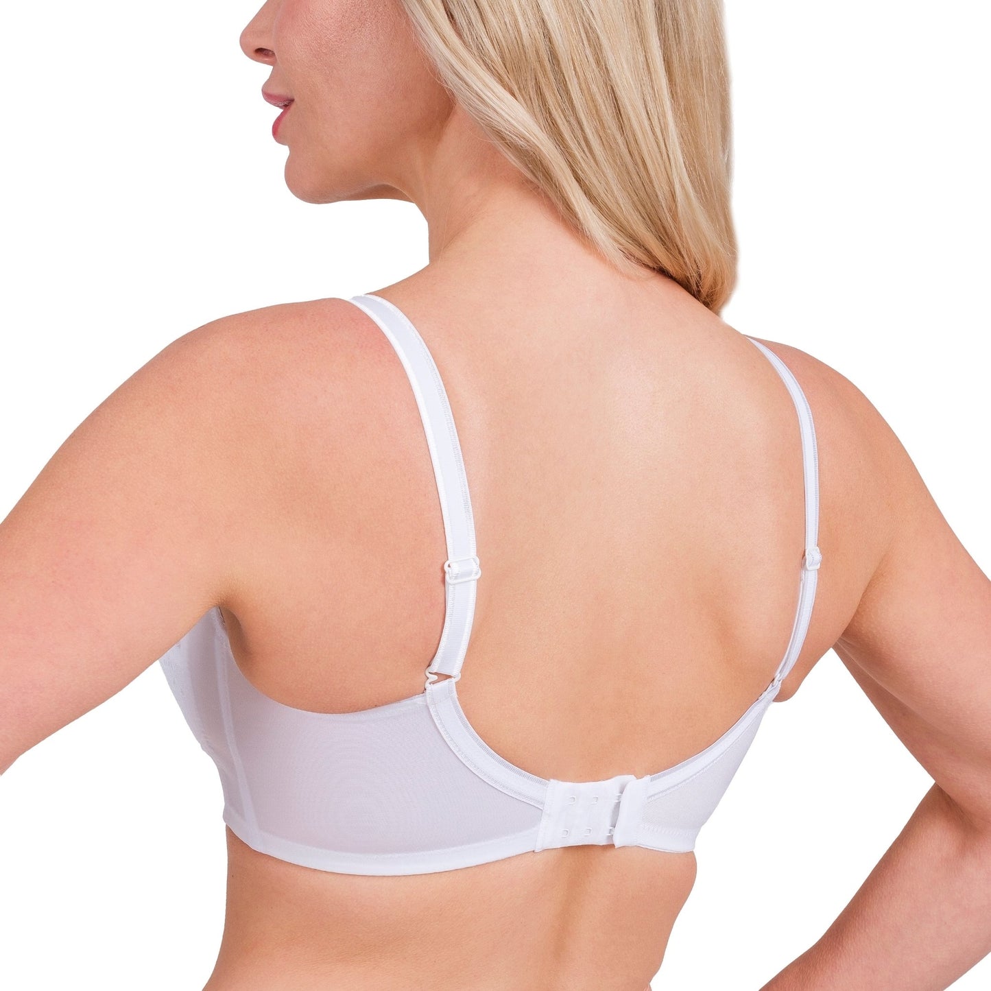 Women’s Full-Coverage Lace Bra – Wireless, Supportive & Breathable Lingerie (White, Black, Skin) - Hazel Textile