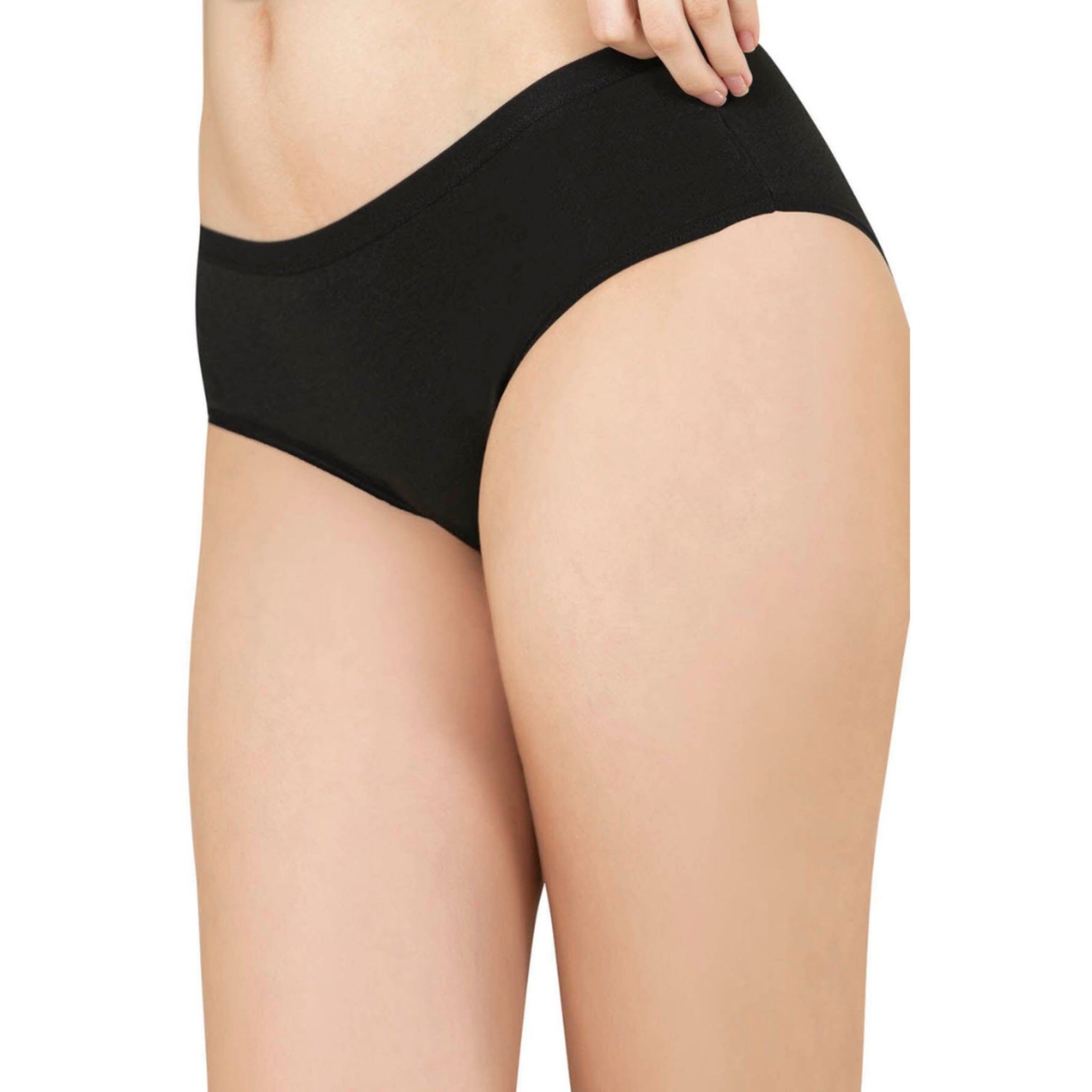 Women’s Cotton Brief Panties – 3-Pack Full-Coverage Underwear, Soft Stretch & Breathable Comfort (Black, Skin, White) - Hazel Textile