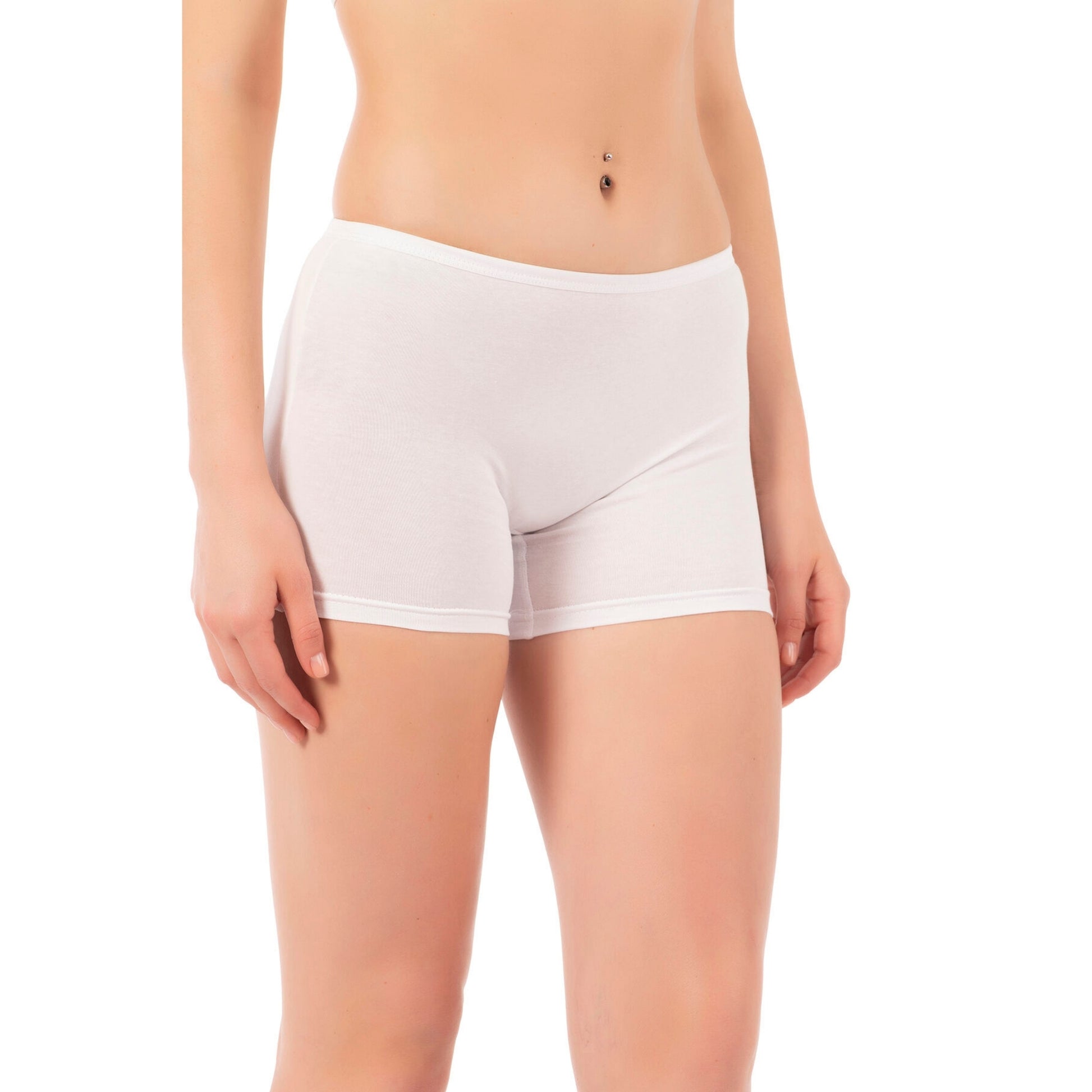 Women's Cotton Boxer Briefs 3-Pack – White, Nude & Black | Soft, Breathable, Full-Coverage Underwear - Hazel Textile