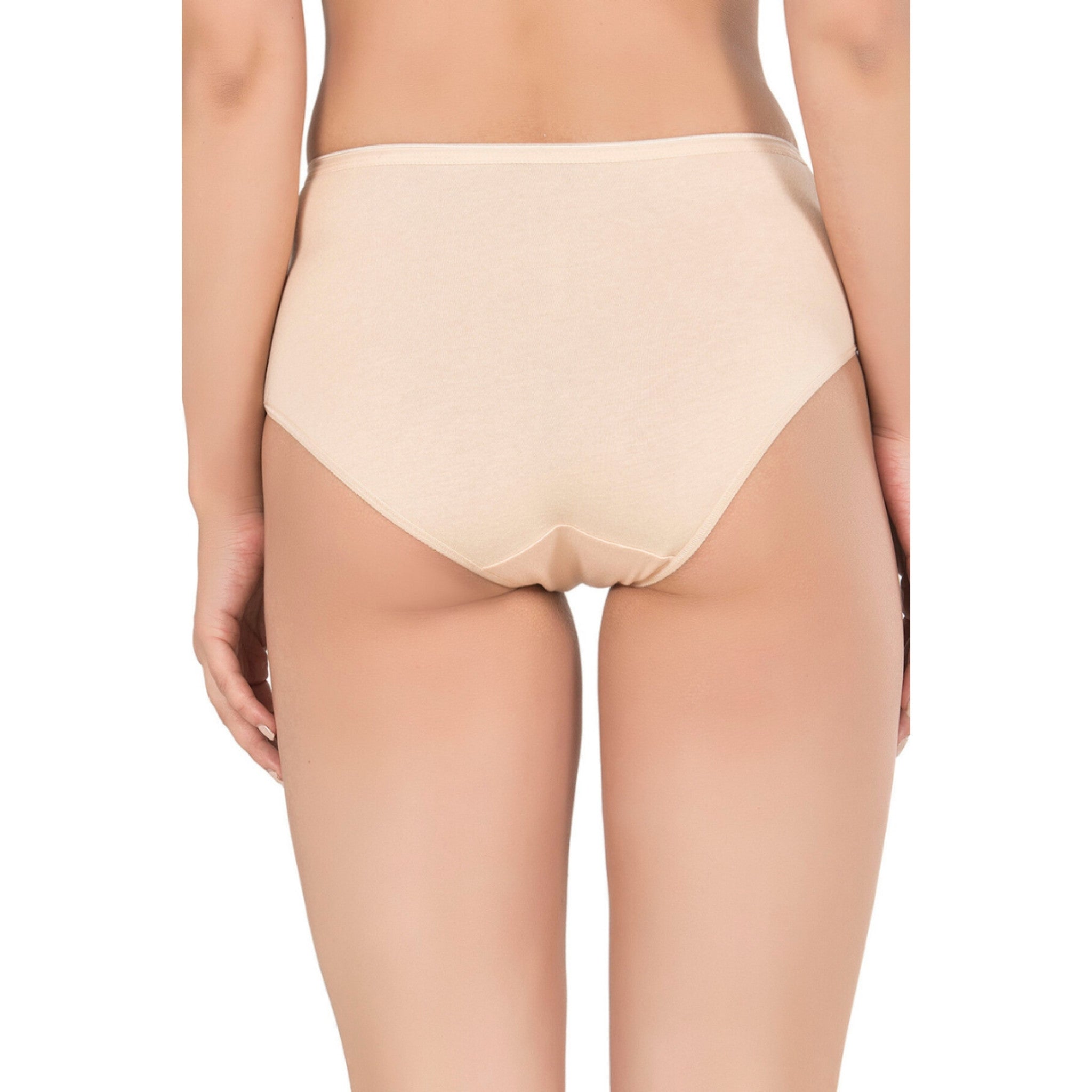 Women’s High-Waist Modal Cotton Panties – 3-Pack Seamless, Breathable, Full-Coverage Briefs (Black, Skin, White) - Hazel Textile