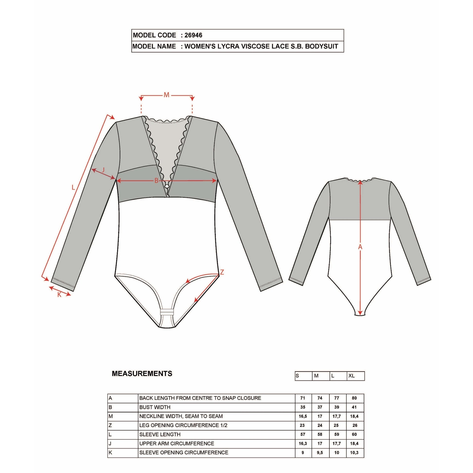 Women's Black Long Sleeve Lace Bodysuit – Elegant Viscose Blend with Floral Mesh Details - Hazel Textile
