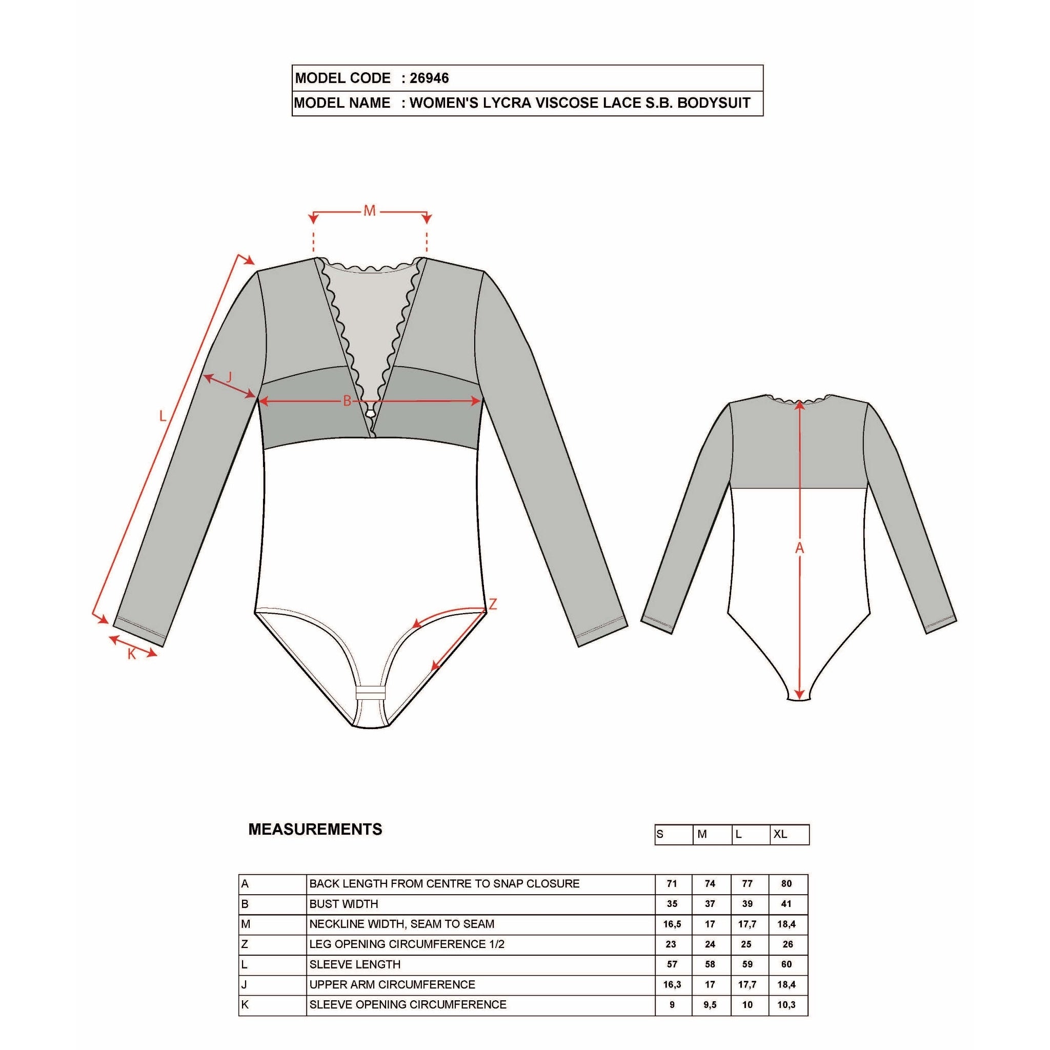 Women's Black Long Sleeve Lace Bodysuit – Elegant Viscose Blend with Floral Mesh Details - Hazel Textile