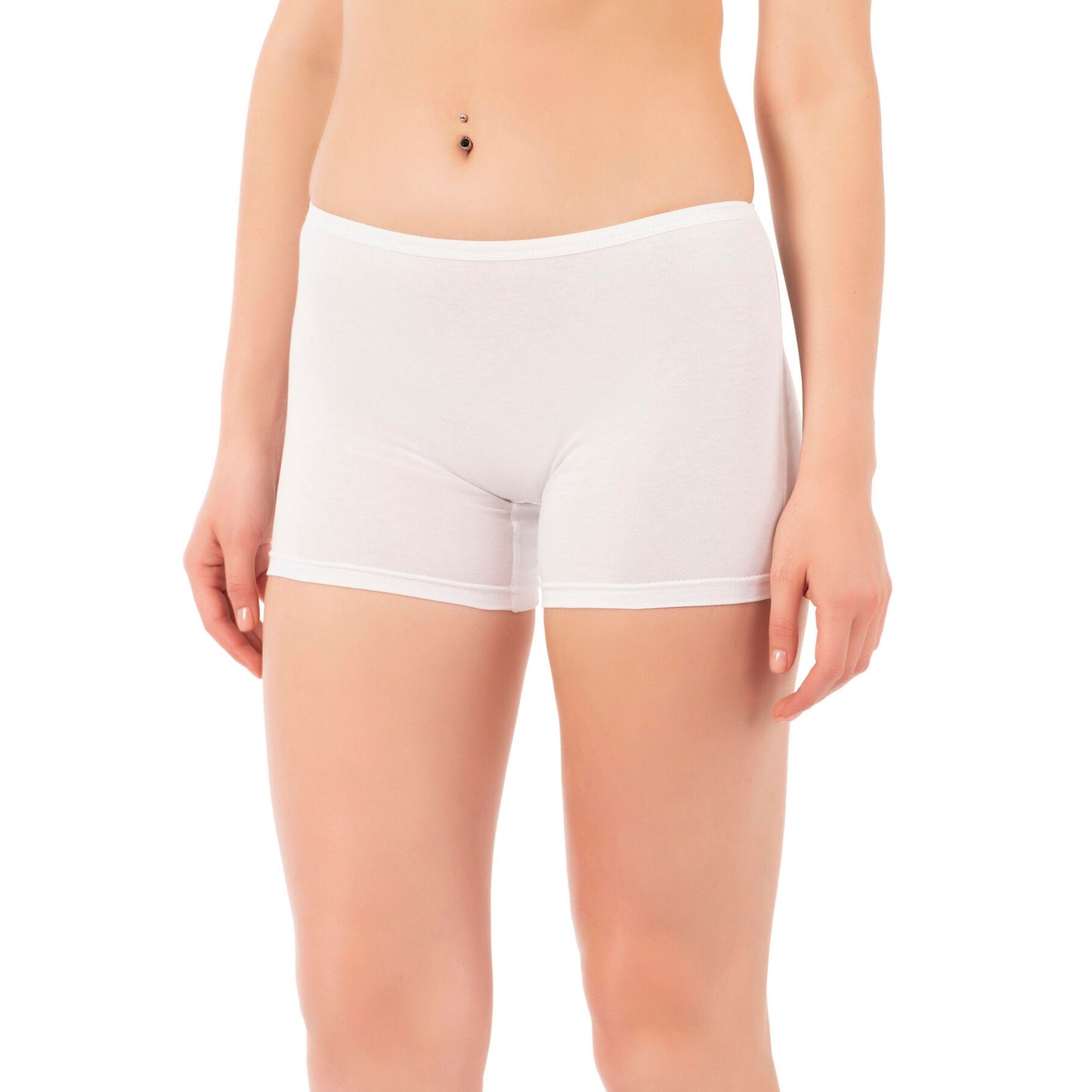 Women's Cotton Boxer Briefs 3-Pack – White, Nude & Black | Soft, Breathable, Full-Coverage Underwear - Hazel Textile