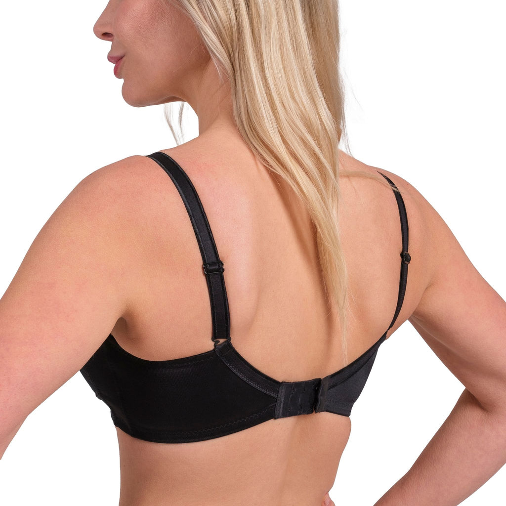 Women’s Full-Coverage Lace Bra – Wireless, Supportive & Breathable Lingerie (White, Black, Skin) - Hazel Textile