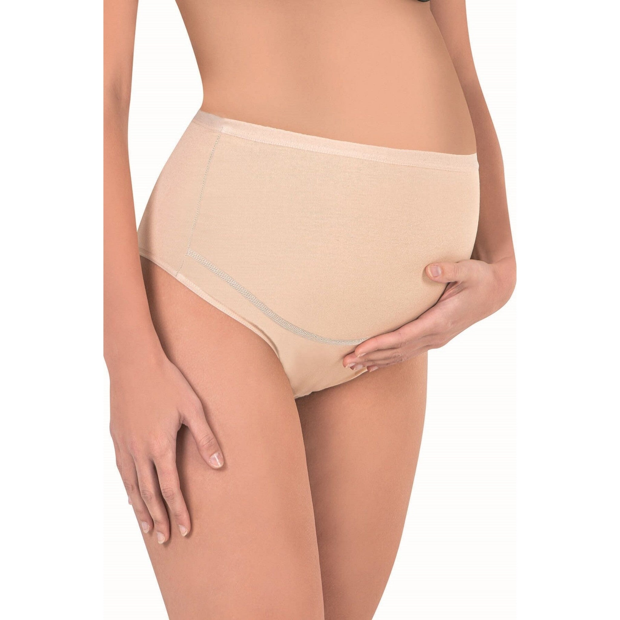 3-Pack Cotton Maternity Briefs – Soft, Stretchy & Breathable Pregnancy Underwear (White, Black, Skin) - Hazel Textile