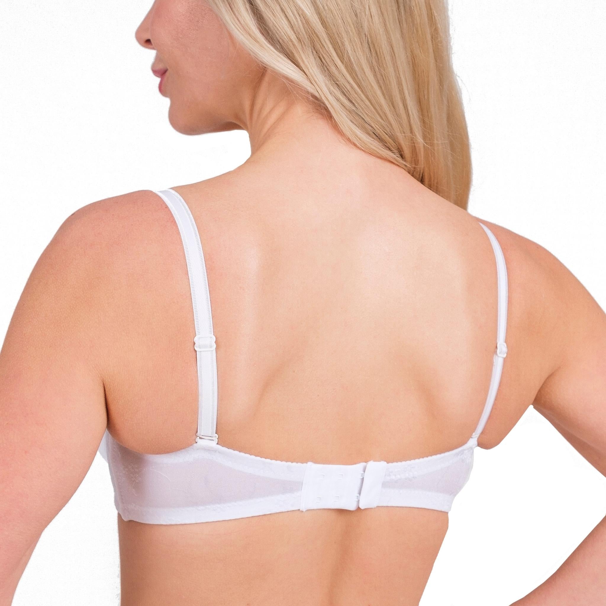 Women’s Lace Underwire Bra – Full-Coverage, Adjustable Straps & Breathable Floral Lingerie (Black, White, Nude) - Hazel Textile