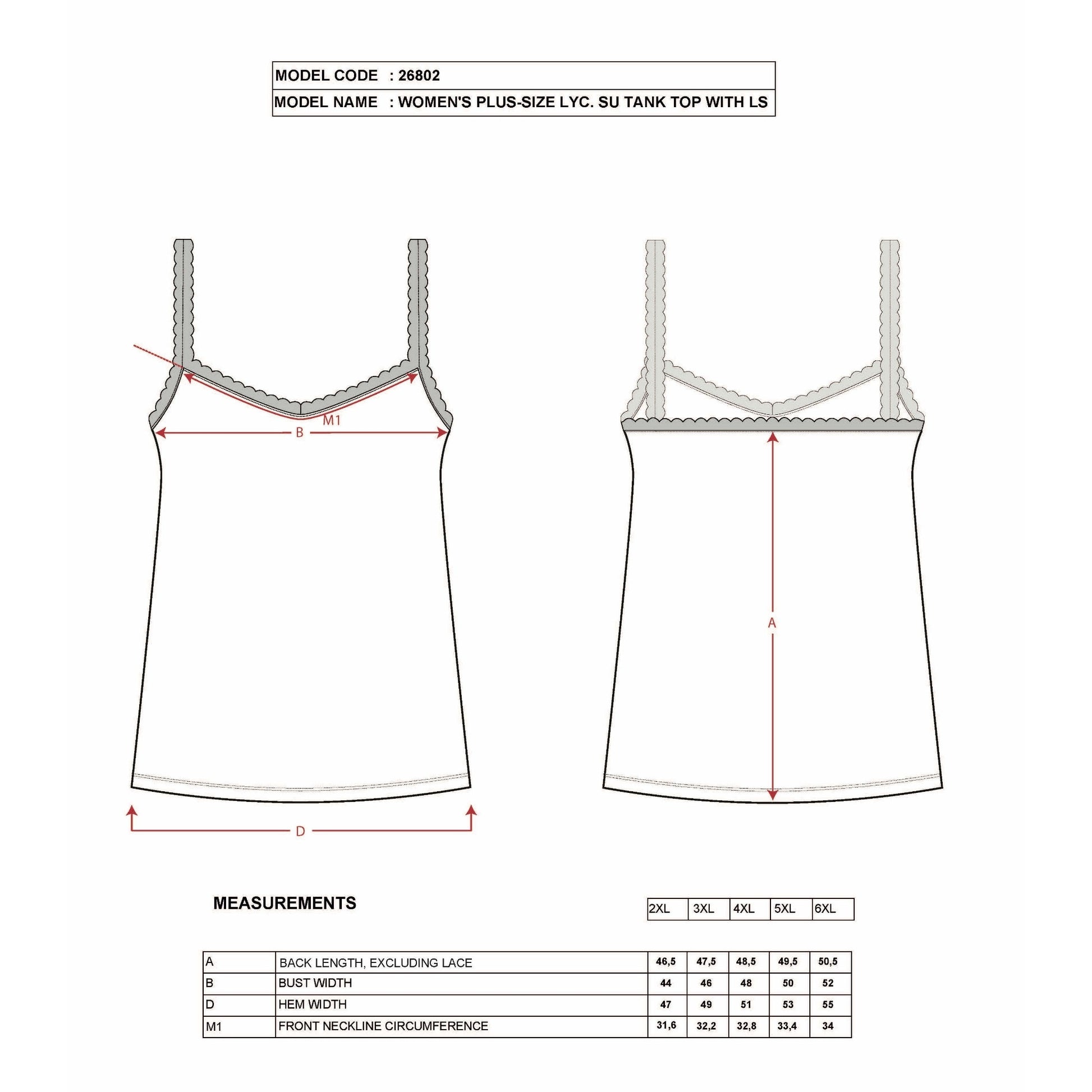 Plus Size Cotton Camisole with Lace Trim – Stretch Scoop Neck Tank Top for Women - Hazel Textile