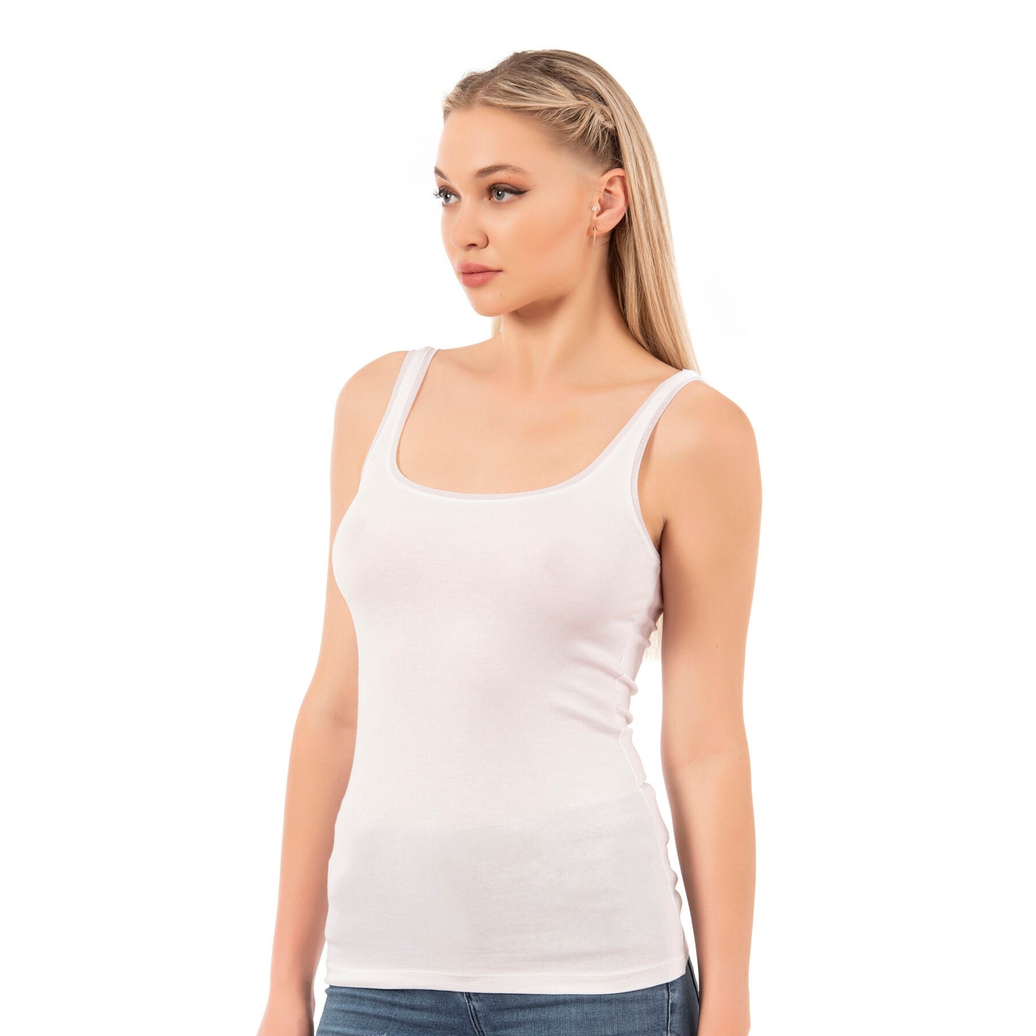 Women's Modal-Cotton Tank Top with Bias Trim – Breathable & Stretchy Everyday Essential - Hazel Textile