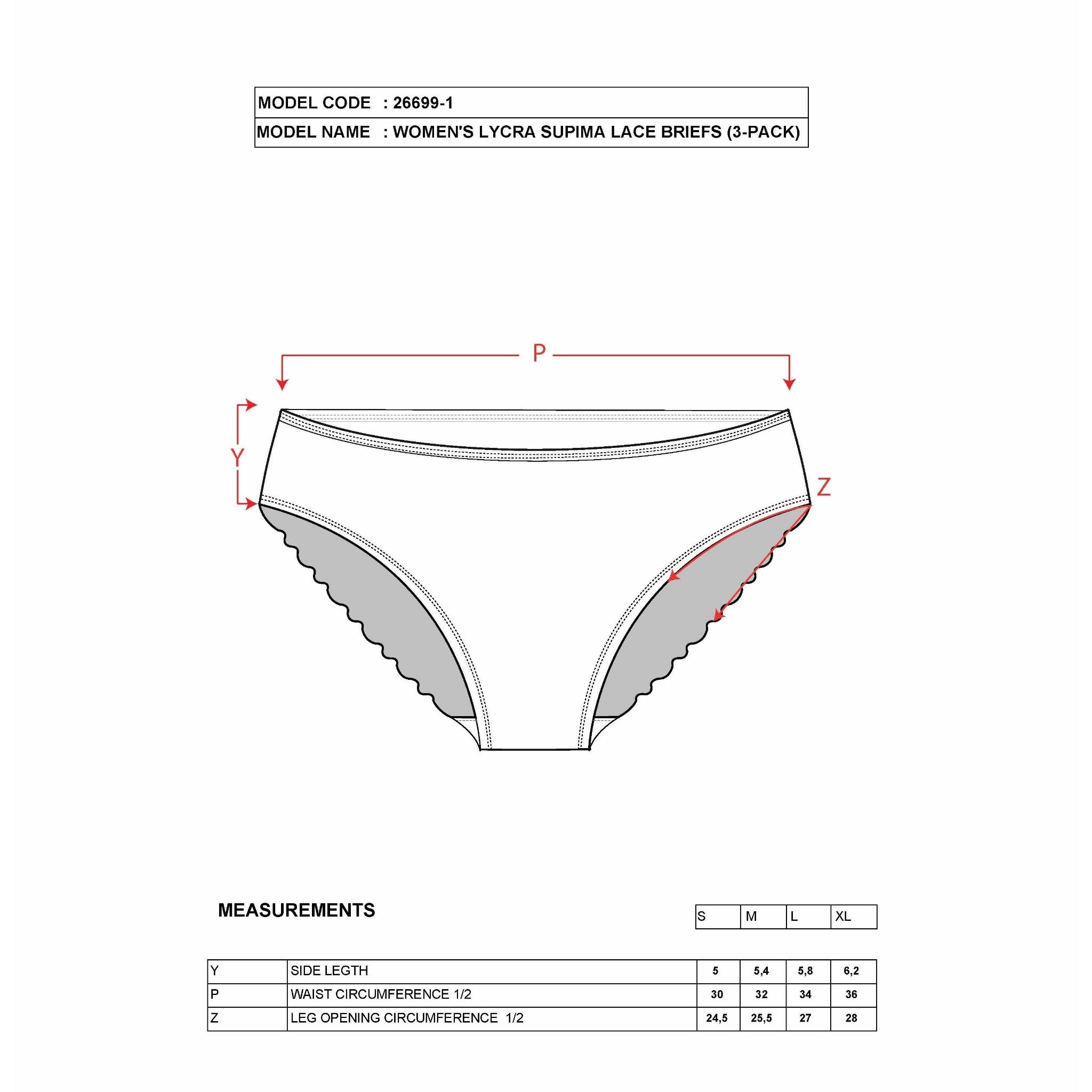 3-Pack Women’s Cotton Lace Back Panties – Soft Stretch Bikini Briefs with Elegant Trim - Hazel Textile