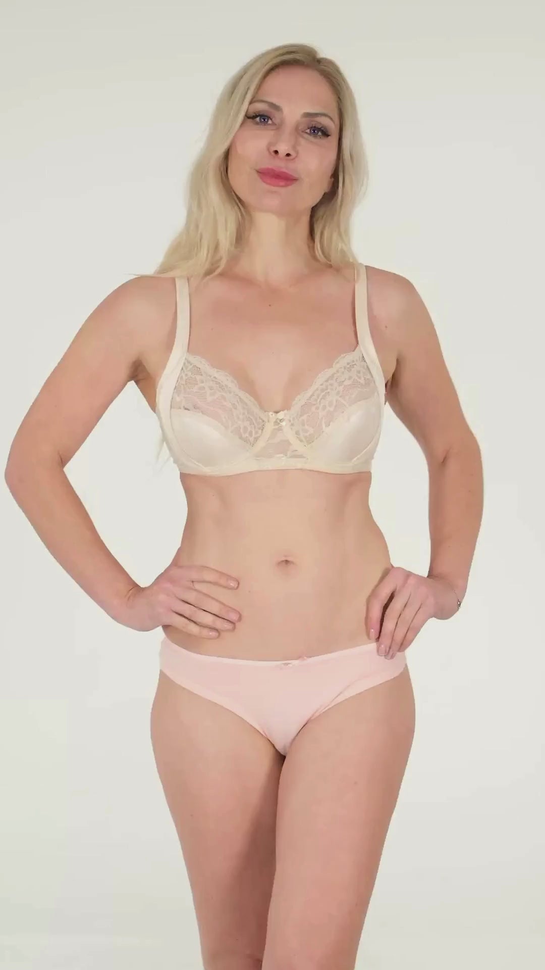 Lace-Trim Full-Coverage Support Bra – Breathable, Elegant & Underwire Everyday Lingerie (Black, Skin, White)